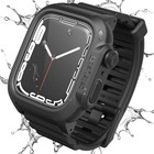 Waterproof Apple Watch Case 45mm  Shockproof  330ft Depth  Silicone Band  Microf