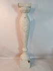Vtg Primitive Spindle White Chippy Architectural  Baluster Cottage Core  16 X 3 