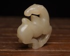 Chinese Jade Hand Carved Prosperity Bactrian Nephrite Art Tenacity Fortitude