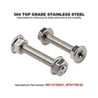 16 Pcs Stainless Steel Exhaust Manifold Stud Nuts Kit Compatibl    Usa Fast Ship