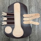 Pair Of Leather Horse Splint Boots Equine Front Classic Protection Size Medium