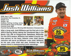 2016 Josh Williams Signed Arca Hero Photo Card Postcard Chevy Racing Nascar