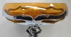 Vintage Nude Lady Compote Chrome   Amber Glass Farber Bros Art Deco Style 7 5  T