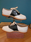 Authentic 40s 50s Vintage Black white Spalding  Saddle Shoes Us Wms 9 A