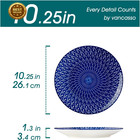 Ceramic Dinner Plates Set Of 6  Large Vintage Plates 10 25 Inch Set Of 6 For Kit