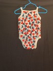 Garanimals Baby Girl 3-6 Months 1 Piece Romper   White With Multi Colorded Heart
