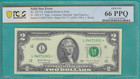 2017a Star  2 Two Dollar Pcgs Graded Gem 66ppq Solid filled Star Error Note Rare