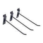Sswbasics 8 Inch Black Peg Hook For Slatwall - Pack Of 25