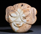 5 5cm Chinese Dynasty Old Jade Carve People Person Face Head Mask Amulet Pendant