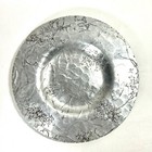 2 Vtg Wendell August Forge 12    Round Hammered Trays Pine Cones   Apple Blossoms