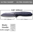 Oerla Olk-039b Outdoor Duty Fixed Blade Knife With G10 Handle And Kydex Sheath