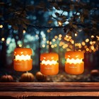 Everbrite 3pcs Led Collapsible Halloween Pumpkin Lantern Jack O Lantern Pumpkins
