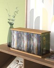 Retro Walnut-colored Mdf Dvd Storage  Dvd Holder  Video Game Rack  Blu Ray Di   