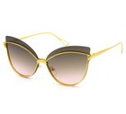 Elegant Gold Cat Eye Sunglasses For Women Modern Fashion Oversized Stylish Fancy