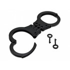 Double Lock Black Heavy Duty Hinged Handcuffs-law Enforcement Security Gear
