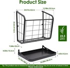 Hay Feeder Large Capacity Detachable Grain Tray Horse goat Feeding Rack Black
