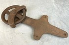 Antique C 1890 Barn Door Roller  Curved Spokes  Ornate  Works Properly No Damage