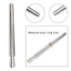 Ring Sizer Guage Metal Mandrel Finger Sizing Measure Stick Standard