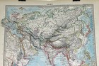 1897 German Map Of Asia From Stieler s Hand Atlas 19 X 15