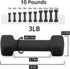 Neoprene Dumbbells Set Of 2  1-15 Lb  Hex Shape  Non-slip Grip For Exercise