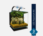 Marineland 3 Gallon Aquarium Kit  Glass Fish Tank With Filter And Led Lights