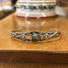 Vintage Native American Turquoise Bracelet Sterling Silver Navajo Old Pawn 