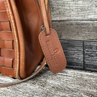 Etienne Aigner Woven Leather Bucket Crossbody Bag Brown Vintage 90s Boho Rare