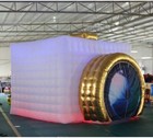 Inflatable Photo Booth Enclosure Camera Shaped Cube Tent W blower For Event Show