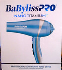 Babyliss Pro Hair Dryer  Nano Titanium 2000-watt Blow Dryer  Professional ionic