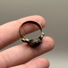 Ancient Roman Bronze Ring With Glass Insert