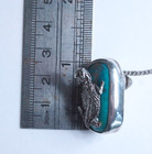      Vintage Sterling Silver Desert Horned Lizard Turquoise Pin     Large Tie Tack
