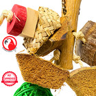 Bonka Bird Toys 2592 Coco Surprise Natural Chew Shred Forage Parrot Cage Toy Pet