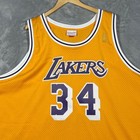 Mitchell   Ness Shaquille O neal Lakers 1996-97 Swingman Jersey 5xlt Yellow