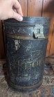 Antique Early Primitive Country General Store Metal Tin Flour Bin 16 5 