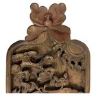 Early 20th Century Chinese 3d Carving Wooden Panel Hanging Architectural Element