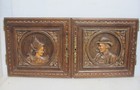 Antique Wooden Cupboard Doors Old Carved Wood Cabinet Old Vintage Panels 19 x17 