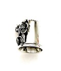 Solid 925 Sterling Silver Sewing Thimble  Flower Daisy Motif On It