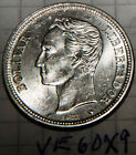 Venezuela 1960 Silver 2 Bolivar Choice Brilliant Bu Uncirculated Coin