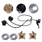 Front Steering Spindle 4 Stud Wheel Hub Brake Caliper For Quad Atv Go Kart 250cc