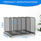 5 Section Desk File Holder rack sorter Mesh File Organizer File Folder Organizer