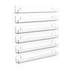 Acrylic Nail Polish Shelf Rack - 15 Inch Clear Floating Organizer For Beauty Sal