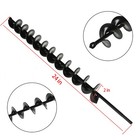 Earth Auger Drill Bit 2     24  For Garden Post Fence Post Hole Digger Black