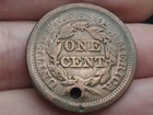 1851 Braided Hair Large Cent Penny- Fine vf Details