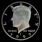 1997-s 90  Silver Kennedy Half Dollar Deep Cameo Gem Proof   Free Shipping 