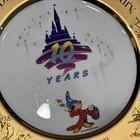 Tokyo Disneyland Disney 10th Anniversary Plate Le 1700 W box Stand   Wall Hanger