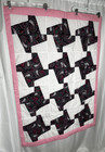 Handmade Baby Quilt Pink Patchwork Crib Blanket  baby 38 X 50  Cottage Nursery