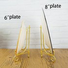 4 Pack 6  Iron Display Stand  Gold Iron Easel Plate Display Photo Holder