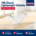Leifheit Siena 180 Classic Lightweight Foldable Clothes Drying Rack  Silver