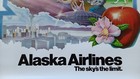 Vintage American Travel Poster 1980s Alaska Airlines Seatle 25     40 
