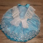 Vtg Pazazz Girls 6x Ruffle Dress Puff Sleeve Pageant Lace Swing Circle Usa